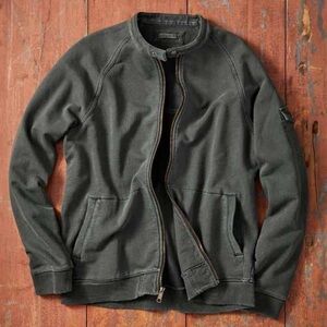 Carbon2Cobalt Full Zipper Cotton French Terry Jacket Charcoal Gray Heavyweight-L